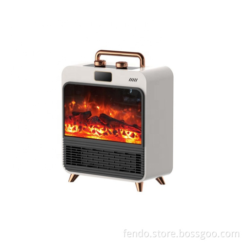 900/1500W PTC Heating Element with Three Modes LED Flame Heater for Home Office Hotel
